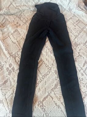Luxe Essentials Maternity Jeans 28 Premium Stretch Dark Wash Denim butter soft